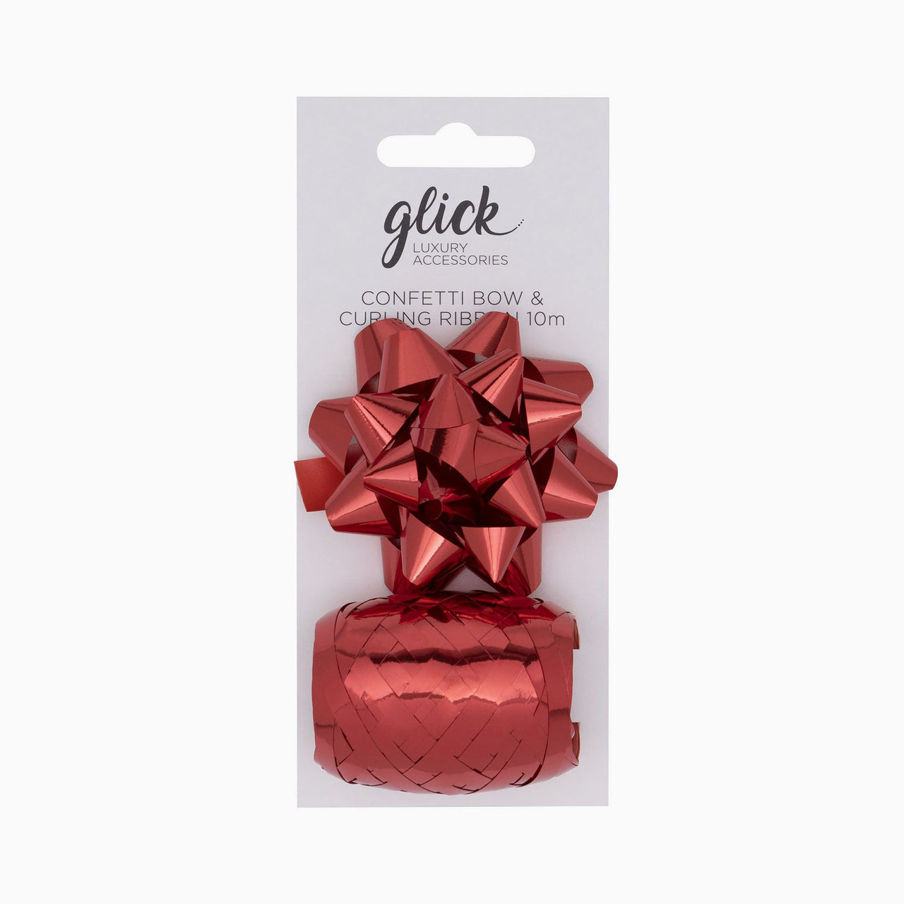 Bow & Ribbon-BKM20 - Metallic Red Bow & Ribbon Multipack-Glick