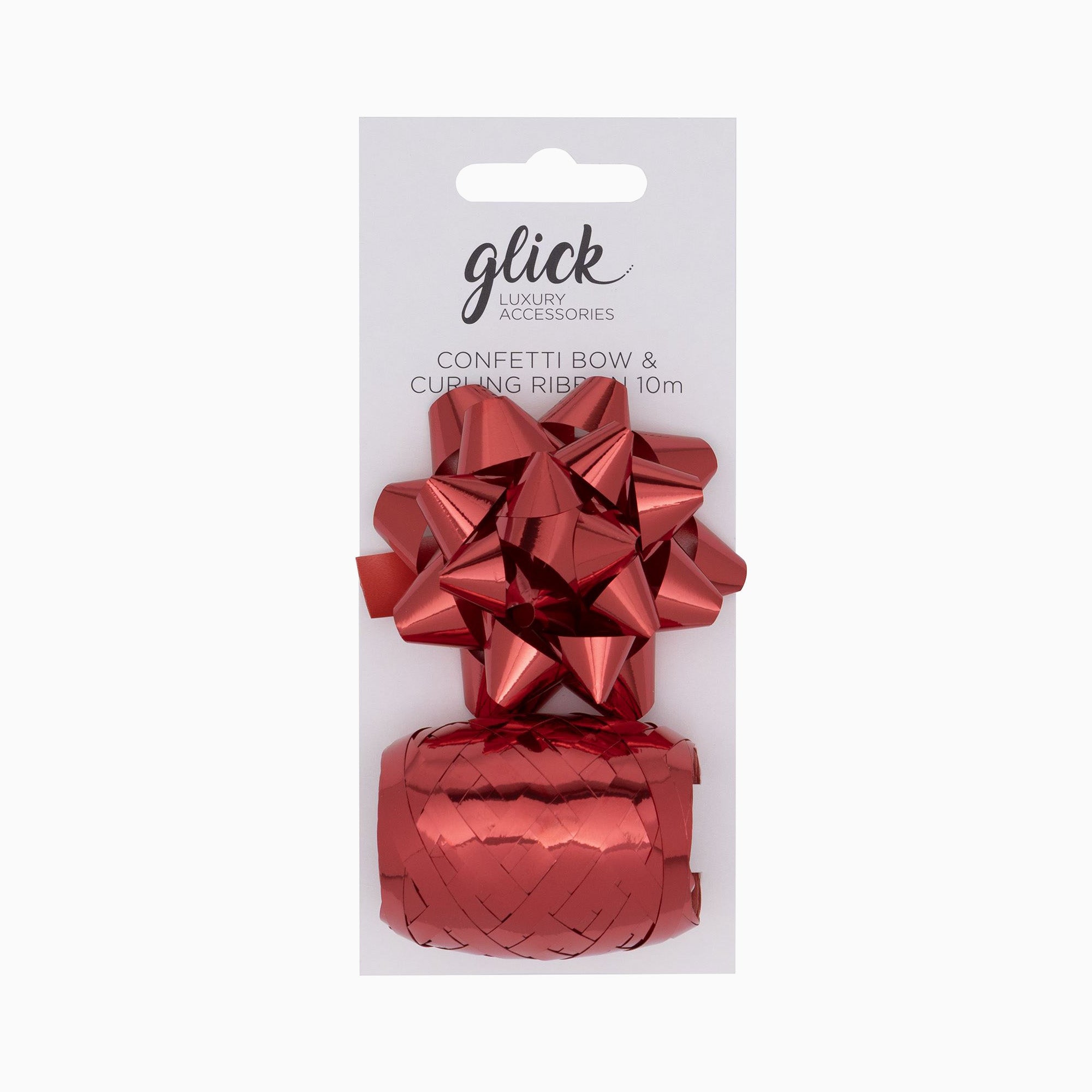 Bow & Ribbon-BKM20 - Bow & Ribbon Pack Metallic Red-Glick