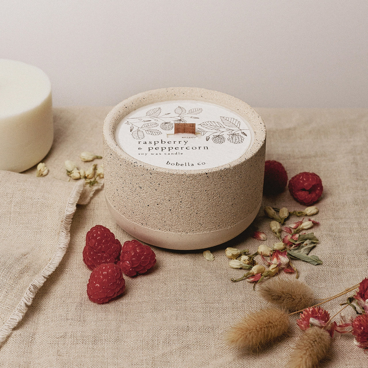 Candle-BOB01 - Raspberry & Peppercorn Soy Wax Candle-Bobella Co