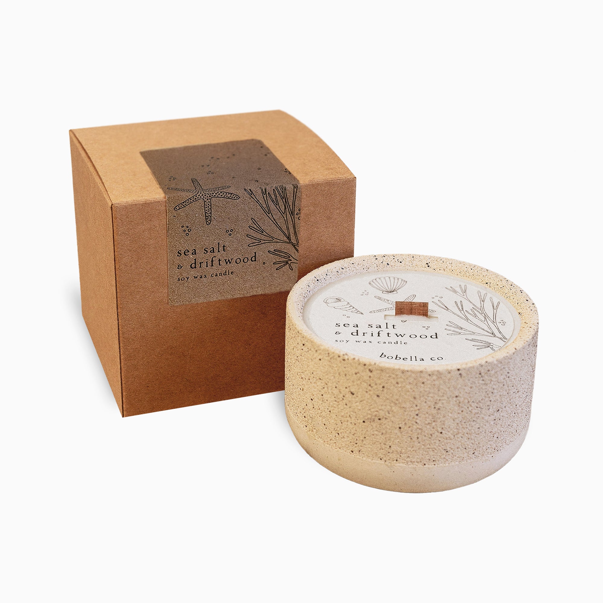 Candle-BOB02 - Sea Salt & Driftwood Soy Wax Candle-Bobella Co