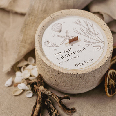 Candle-BOB02 - Sea Salt & Driftwood Soy Wax Candle-Bobella Co