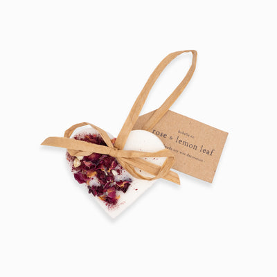 Heart Scented Decoration Rose & Lemon Leaf - Whistlefish
