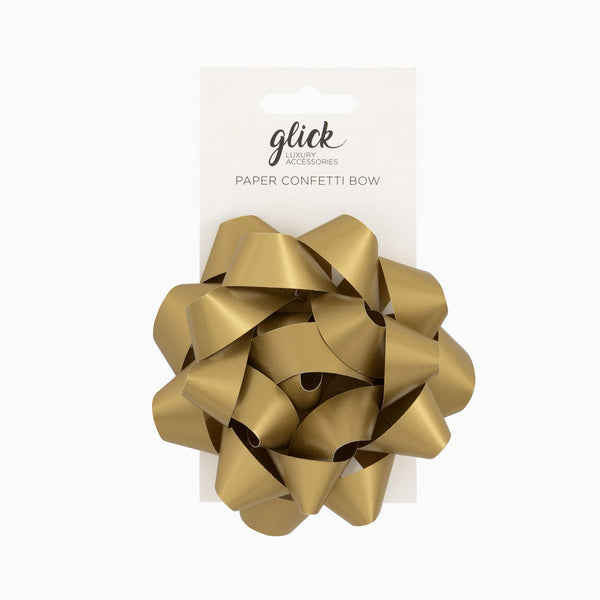 BP06 - Large Gold Paper Confetti Bow