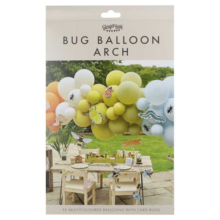 Balloon Arch - BUG-100 - Bugs Party Balloon Arch With Cards - Bugs Party Balloon Arch With Cards - Whistlefish