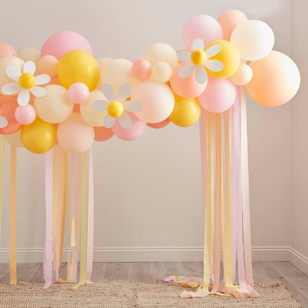 Balloons-EGG-200 - Pastel & Daisy Balloon Arch Kit-Whistlefish