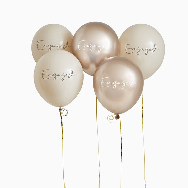 Balloons-HBEG105 - Engaged 12" Latex Balloons-Hootyballoo