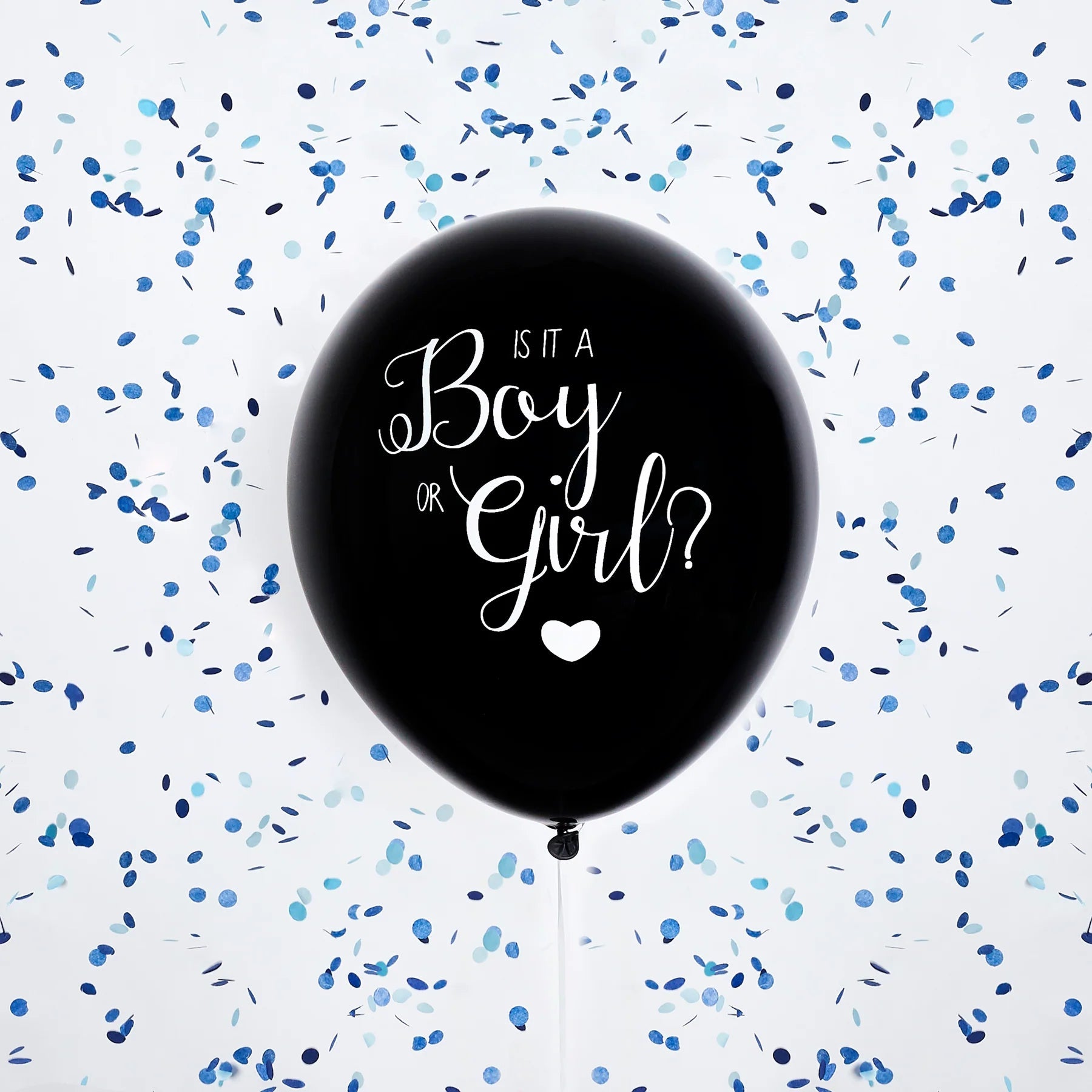 Balloon - J039BL - Blue & Black Gender Reveal Balloon - Blue And Black Gender Reveal Balloon - Whistlefish