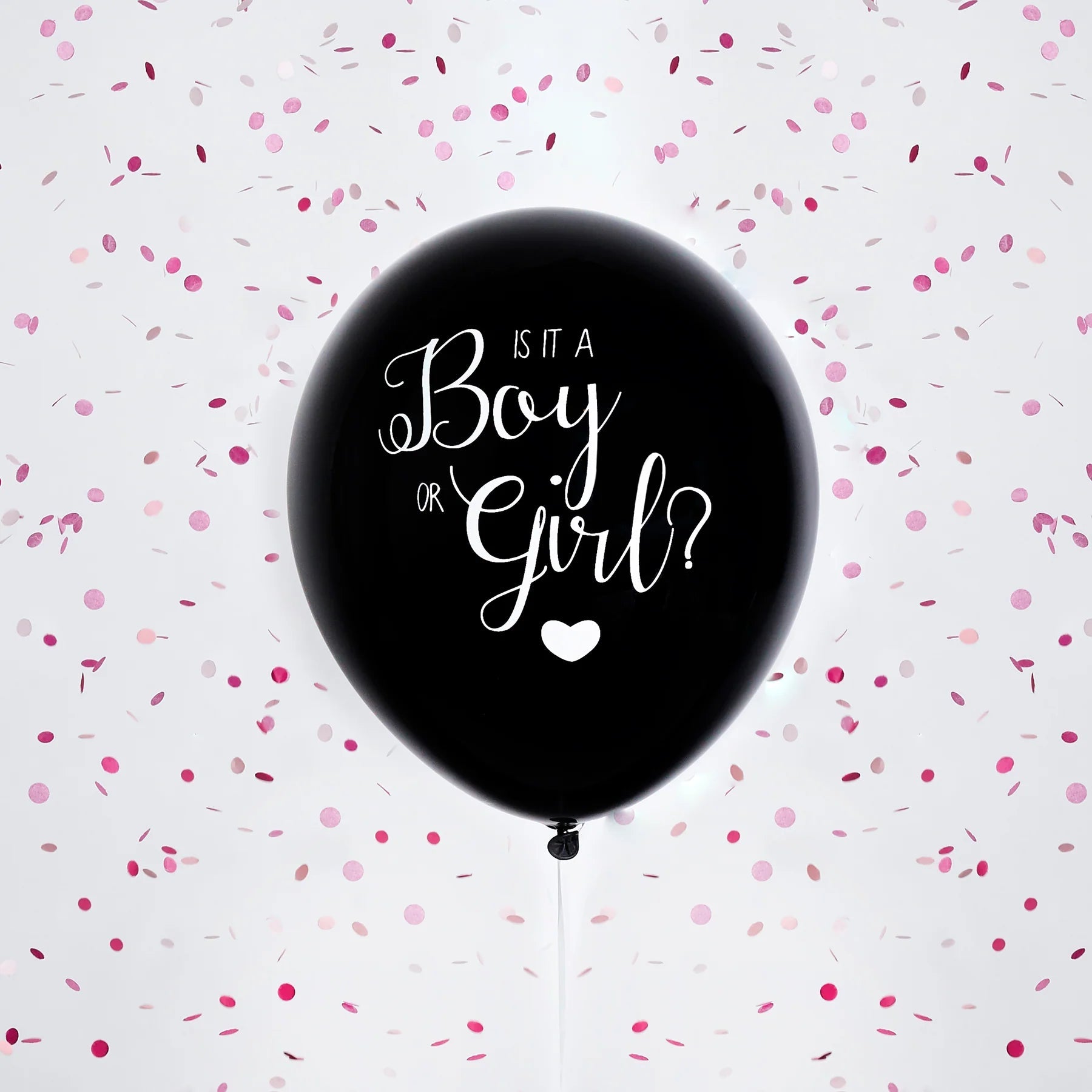 Balloon - J039PK - Pink & Black Gender Reveal Balloon - Pink And Black Gender Reveal Balloon - Whistlefish
