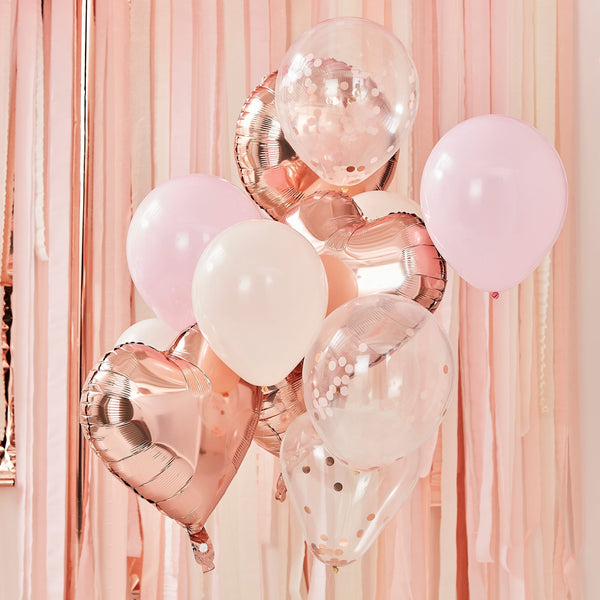 Balloons-MIX-231 - Blush and Rose Gold Balloons-Whistlefish