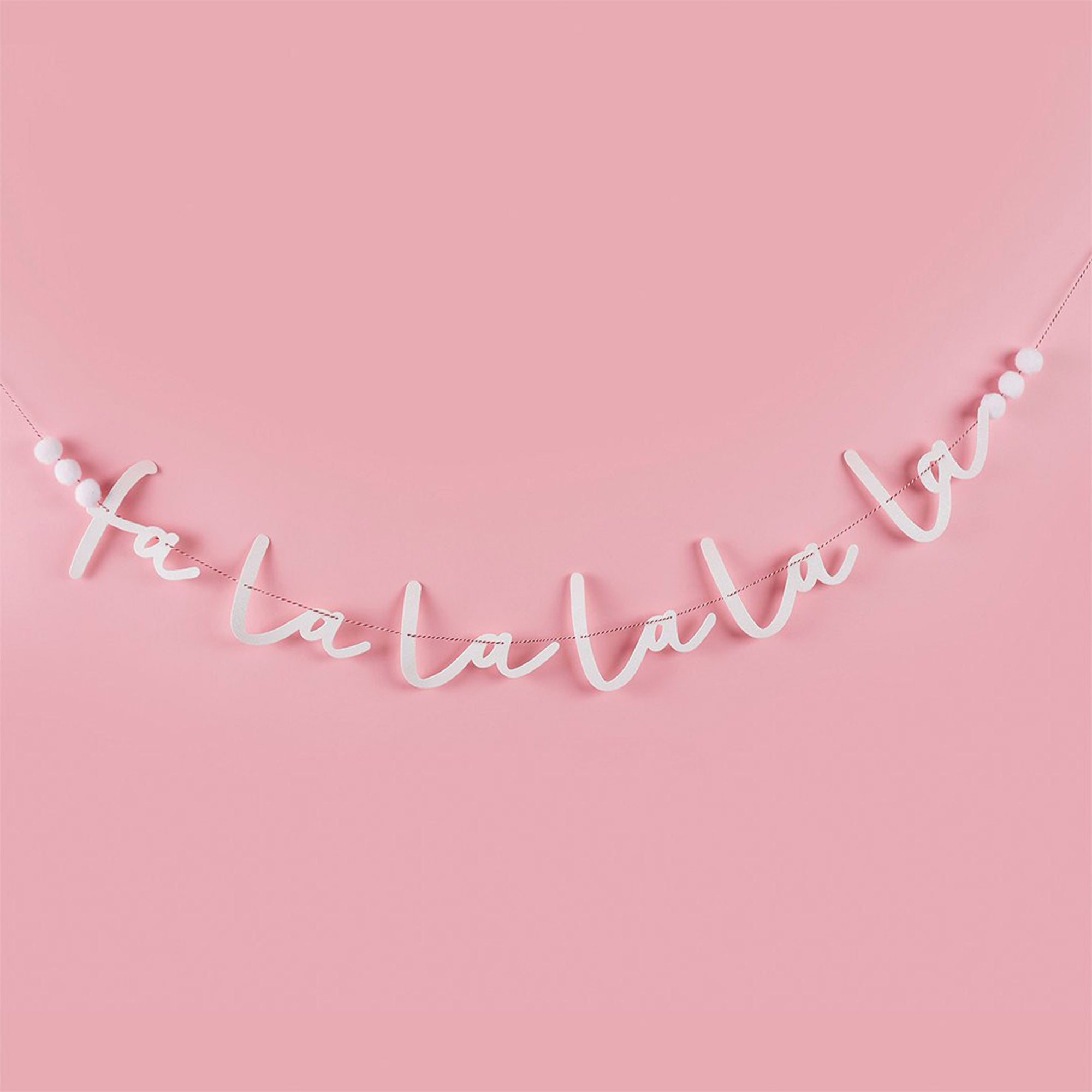 Banner-HBGC105 - White 'Falala' Glitter Banner-Hootyballoo