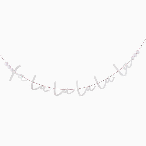 Banner-HBGC105 - White 'Falala' Glitter Banner-Hootyballoo