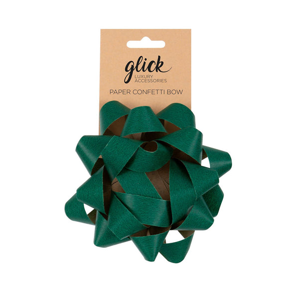 Bow - BP17 - Large Green Paper Confetti Bow - Large Green Paper Confetti Bow - Whistlefish