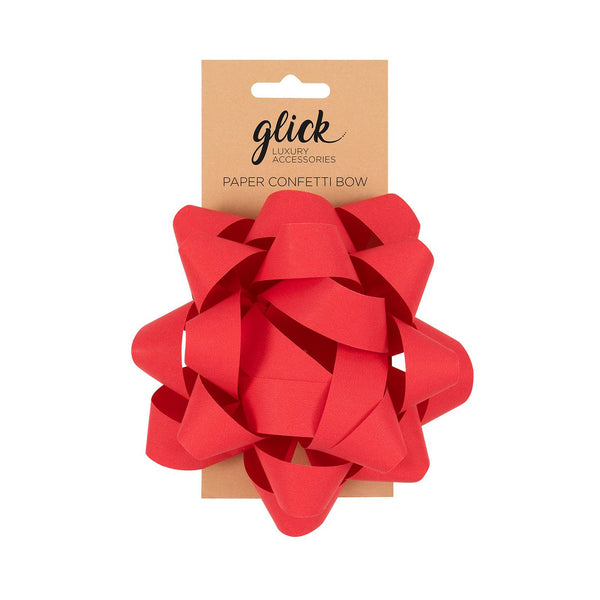 Bow - BP20 - Large Red Paper Confetti Bow - Large Red Paper Confetti Bow - Whistlefish