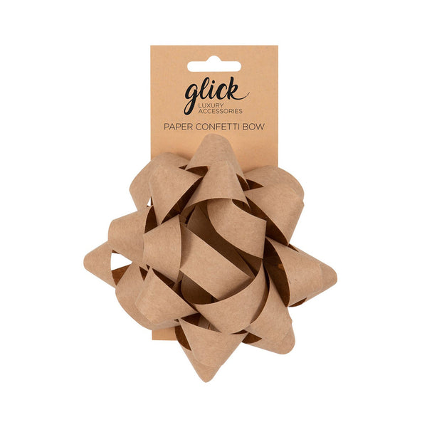 Bow - BP59 - Large Kraft Paper Confetti Bow - Large Kraft Paper Confetti Bow - Whistlefish