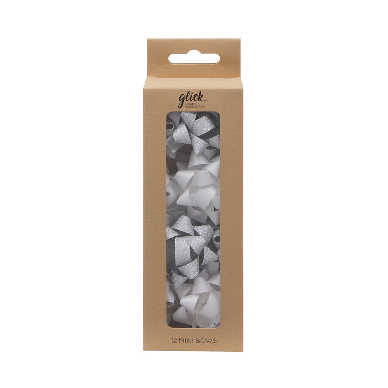 Bow - MBW05 - Glitter Silver Mini Bow Multipack - Silver & Glitter Mini Bow Multipack - Whistlefish