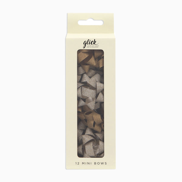 Bow-MBW06 - Gold Bow Set (12 Pack)-Glick