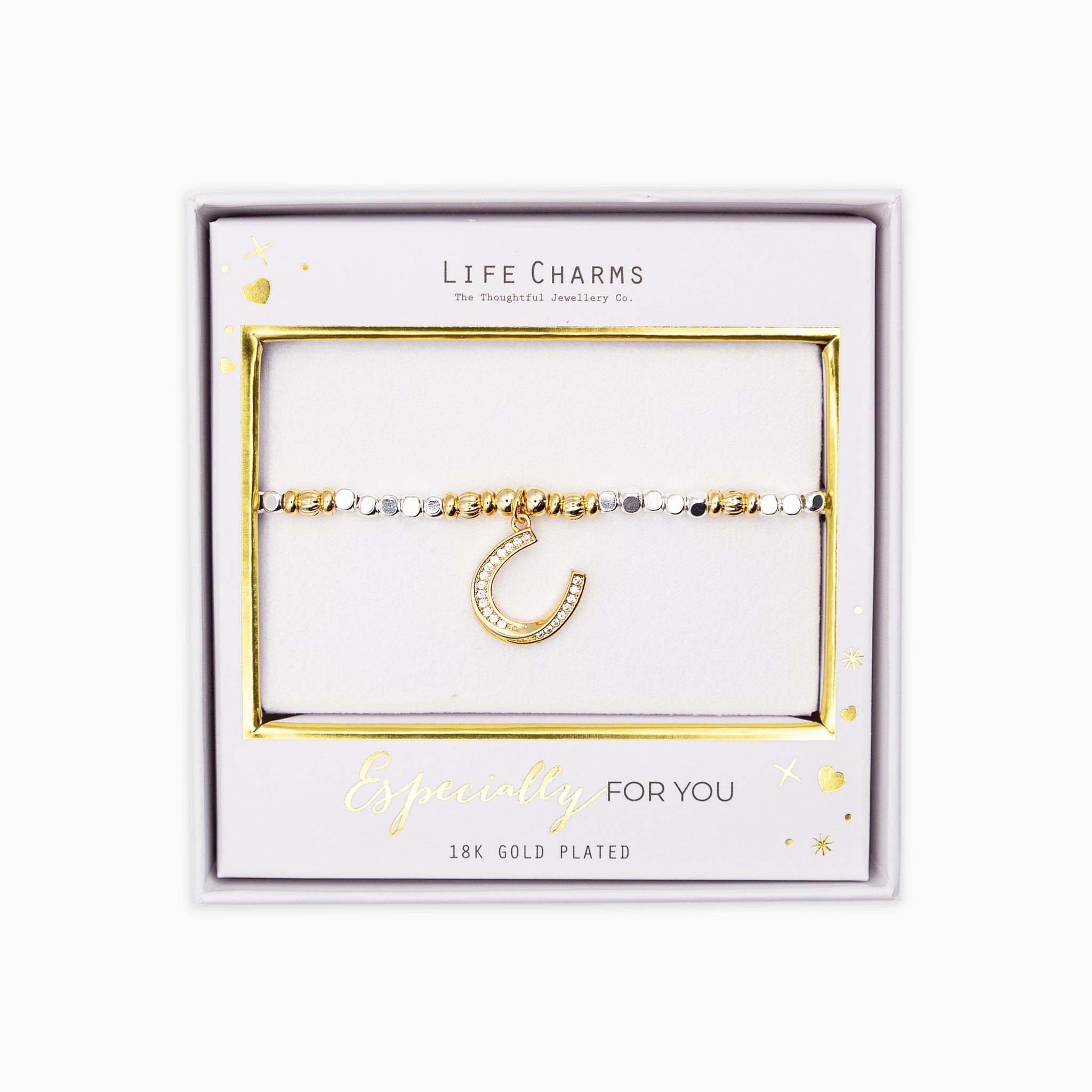 Bracelet-B20 - Gold Horseshoe Bracelet-Whistlefish