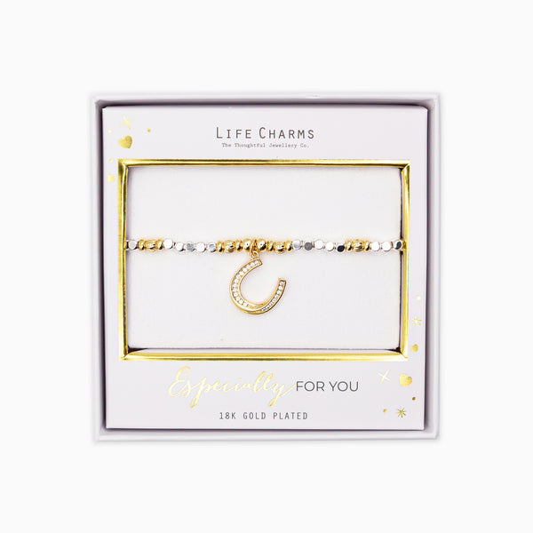 Bracelet-B20 - Gold Horseshoe Bracelet-Whistlefish