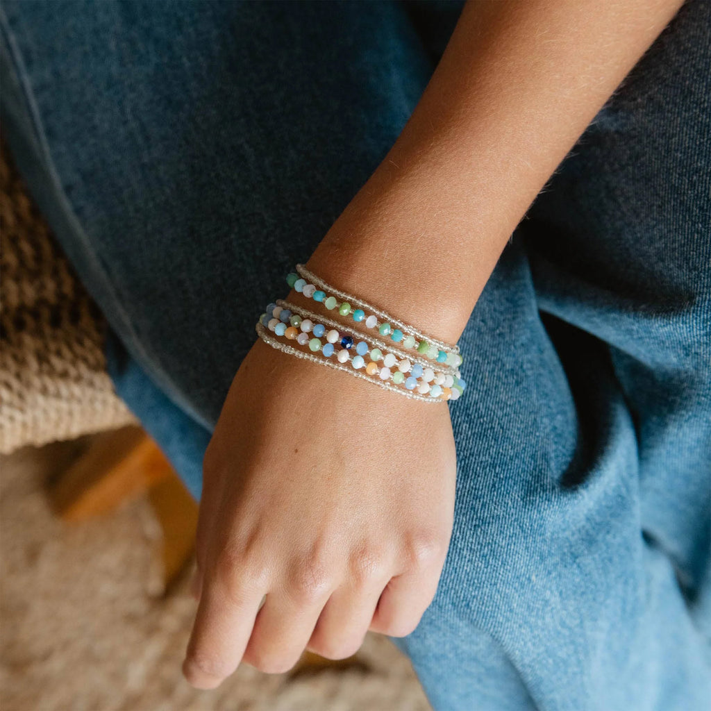 Bracelet-PAL-142 - Kanawa Beach Tones Beaded Bracelet-Pineapple Island