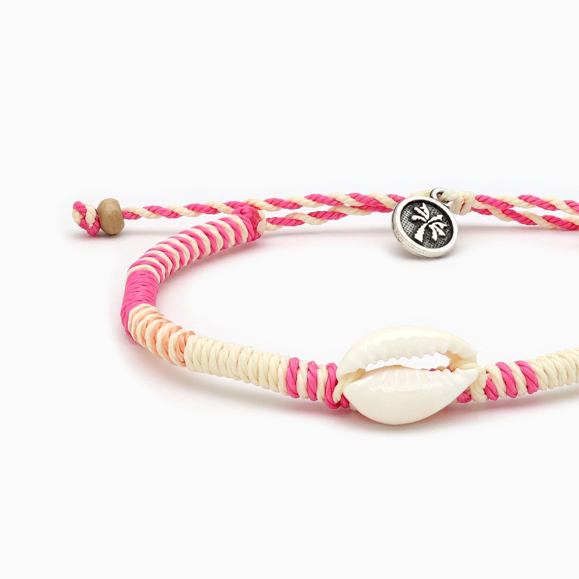 Bracelet-PSNG-001 - Kuta Beachcomber Pink Woven Bracelet-Pineapple Island