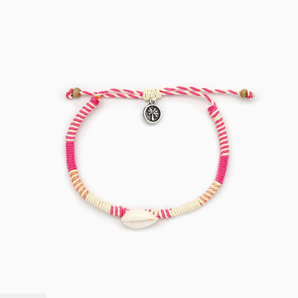 Bracelet-PSNG-001 - Kuta Beachcomber Pink Woven Bracelet-Pineapple Island