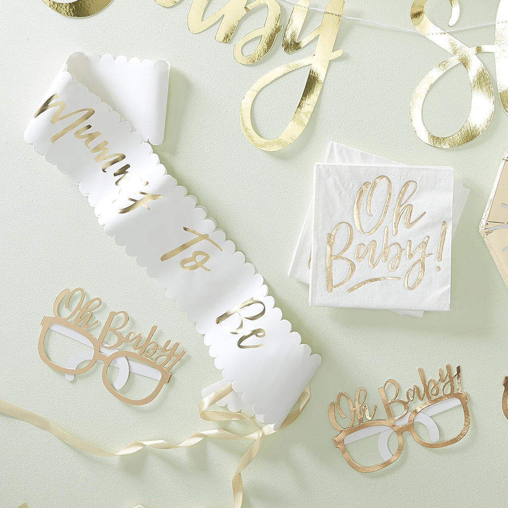 Bundle-OB-134 - Gold Baby Shower Party in a Box-Ginger Ray