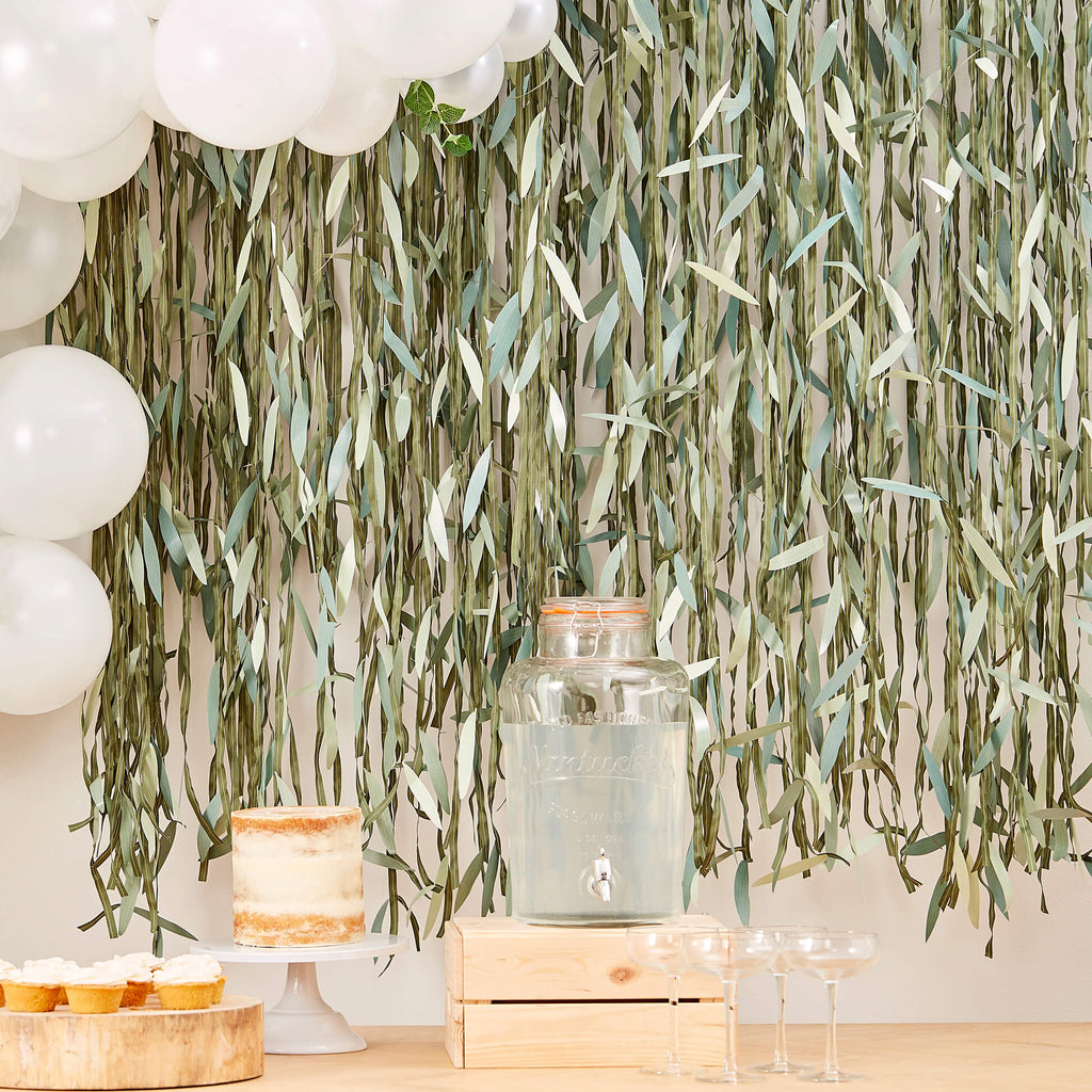 Bunting-BAB-131 - Botanical Leaf Ribbon Backdrop-Whistlefish