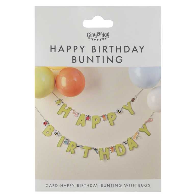 Bunting - BUG-105 - Bug Party Happy Birthday Bunting - Bug Party Happy Birthday Bunting - Whistlefish