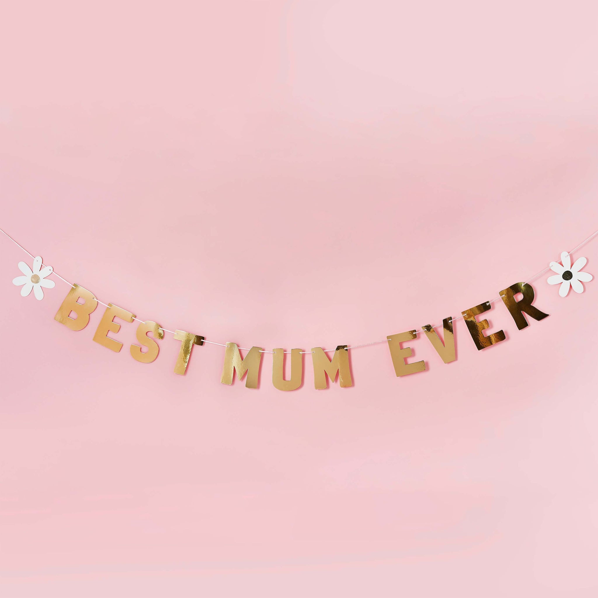 Bunting - HBBM100 - Gold 'Best Mum Ever' Card Banner - Gold 'Best Mum Ever' Card Banner 2m - Whistlefish