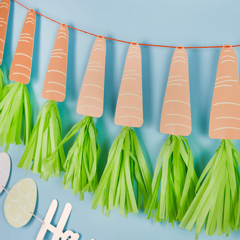 Bunting - HBHE111 - Carrot Tassel Banner - Carrot Tassel Banner - Party Supplies - Whistlefish