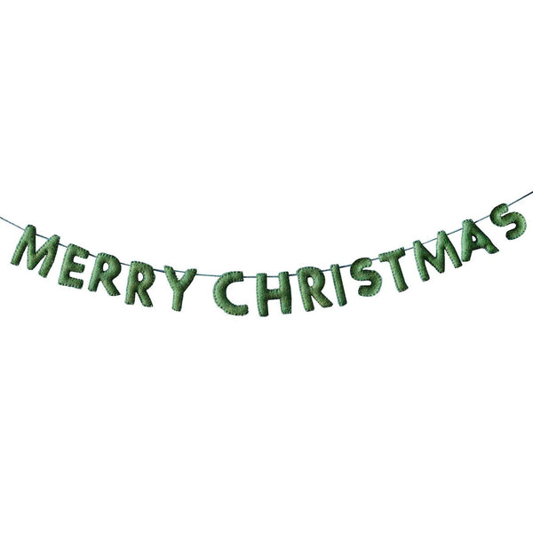 Bunting-MB-117 - Gren Felt Merry Christmas Bunting-Whistlefish