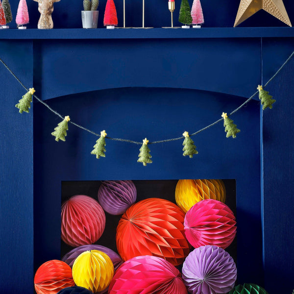 Bunting-MB-132 - Felt Christmas Tree Bunting-Whistlefish