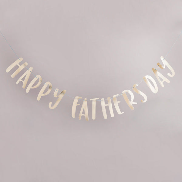 Bunting - SPMO301 - Happy Father's Day Gold Banner - Happy Father's Day Gold Banner - Whistlefish