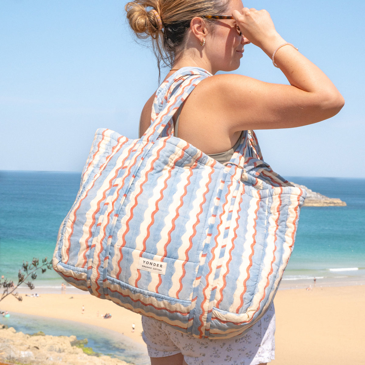Quilted Carry All | Wiggle | Sky - Whistlefish