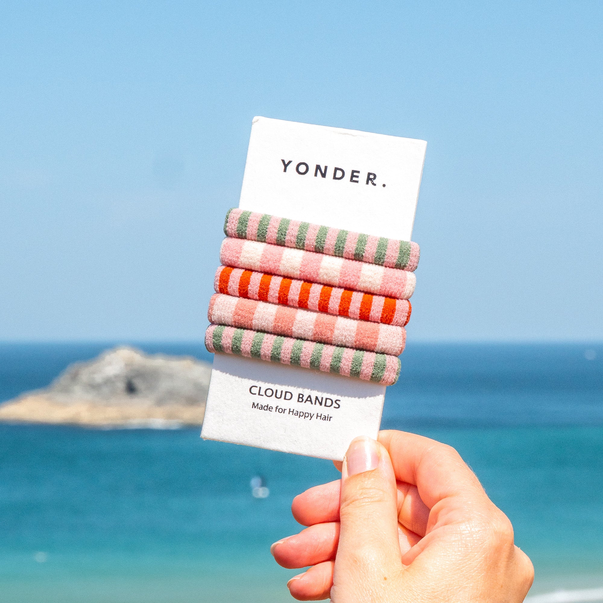Skinny Cloud Bands Green Stripe - Whistlefish