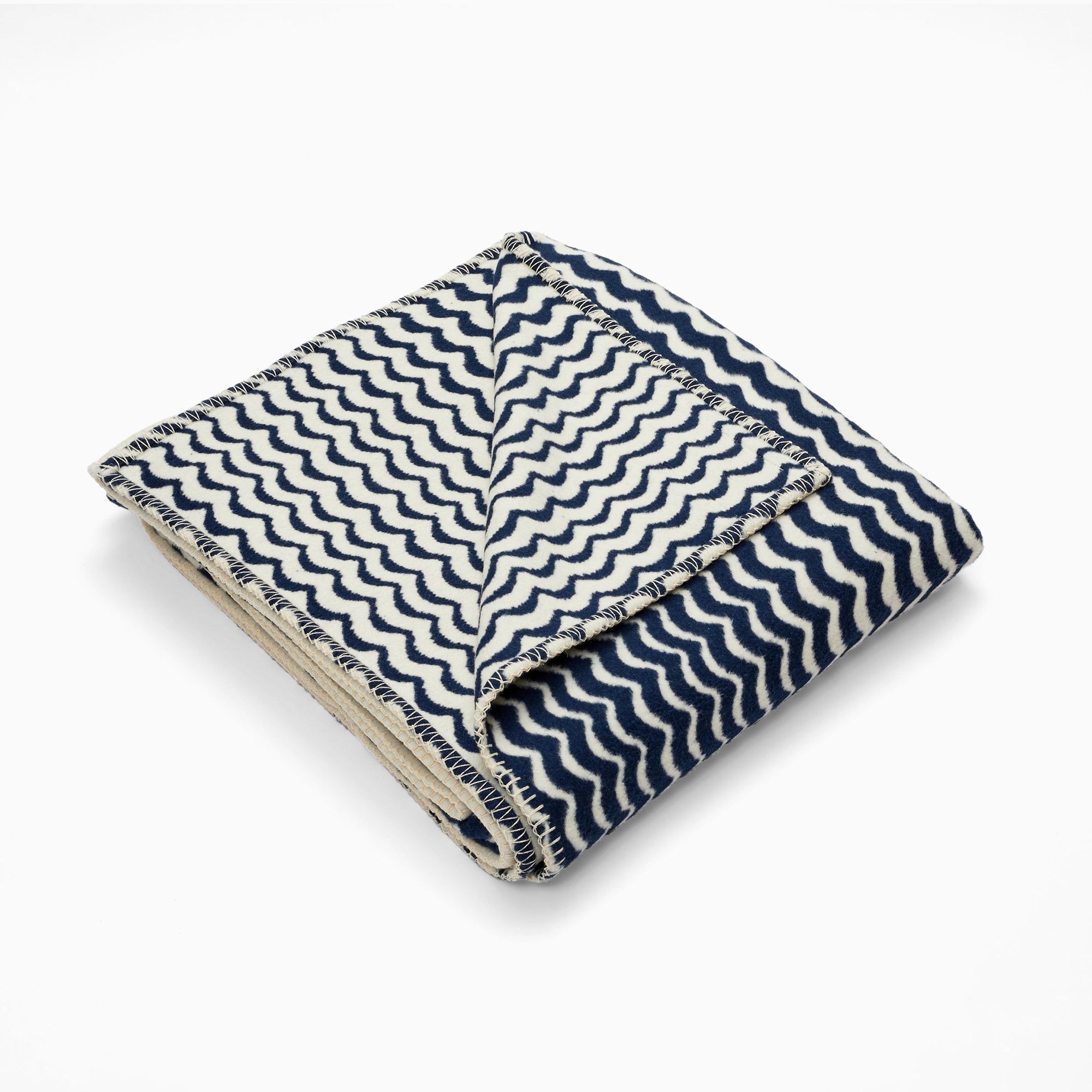 Recycled Cotton Blanket-CO-ST-NSW - Navy Swell Recycled Cotton Blanket-Atlantic Blankets