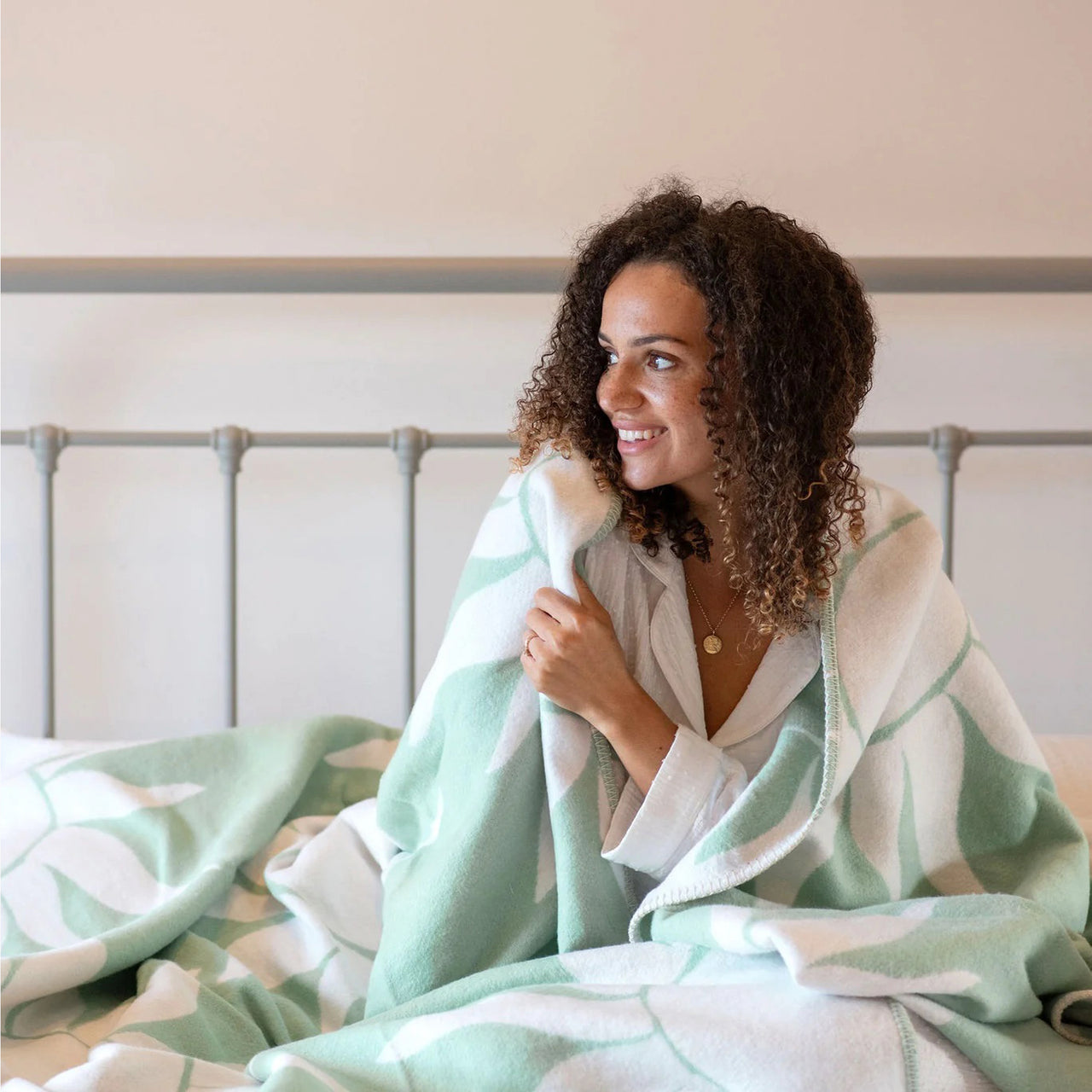 Cotton Blanket-CO-ST-WLS - Seafoam Sundaze Cotton Blanket-Atlantic Blankets
