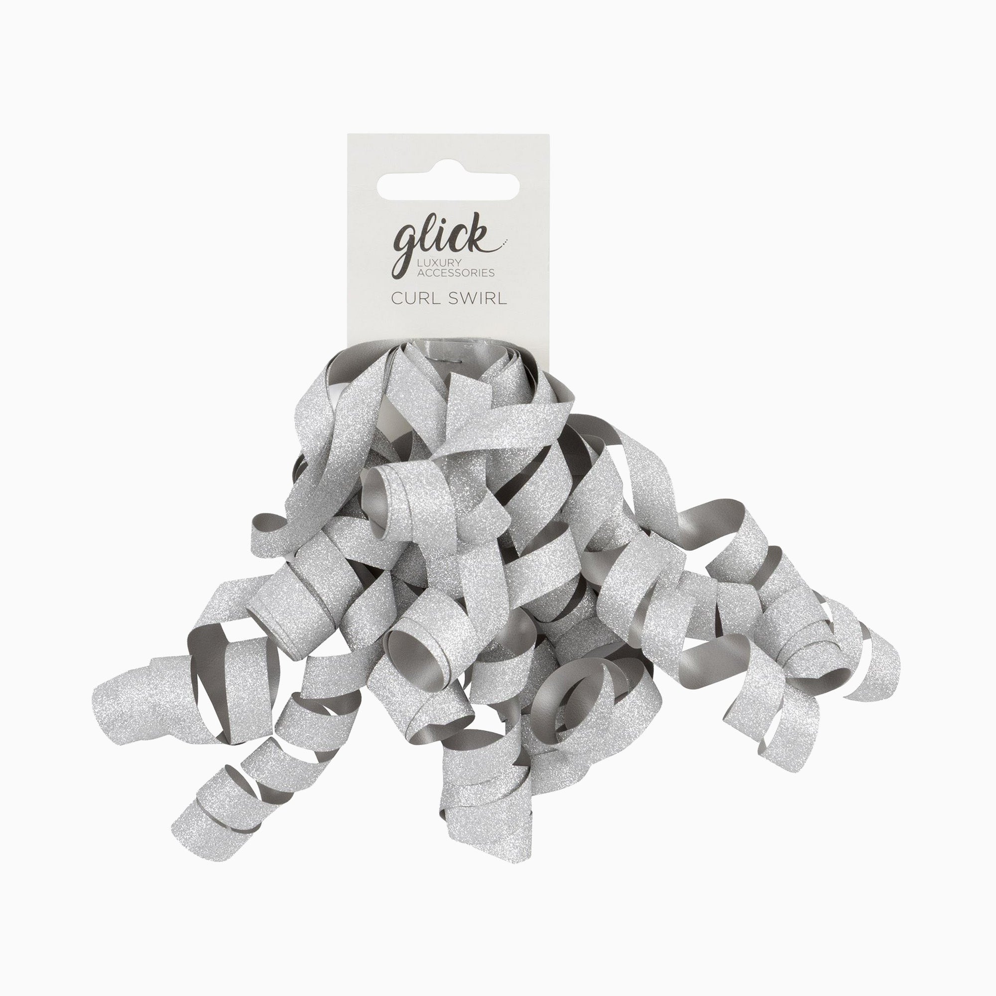 CS05 - Silver Glitter Curl Swirl