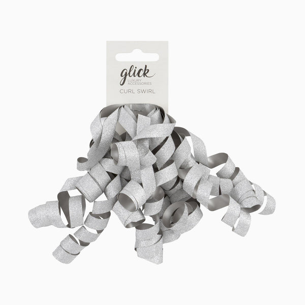 CS05 - Silver Glitter Curl Swirl