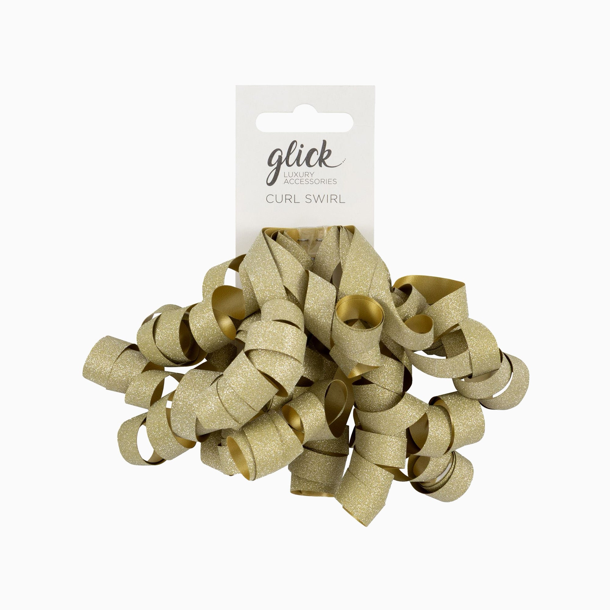 CS06 - Gold Glitter Curl Swirl