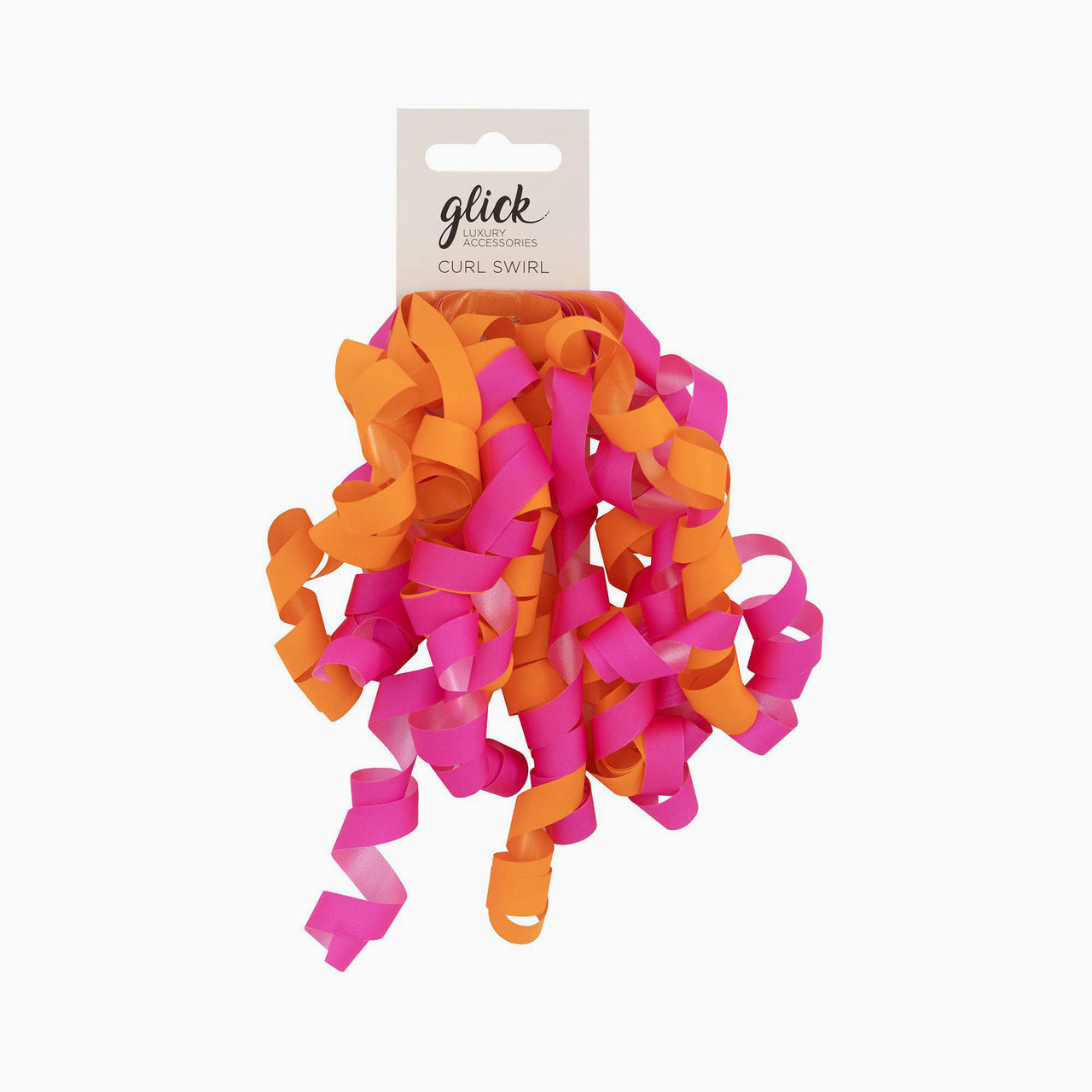 Ribbon-CS44 - Neon Pink & Orange Curl Swirl-Glick