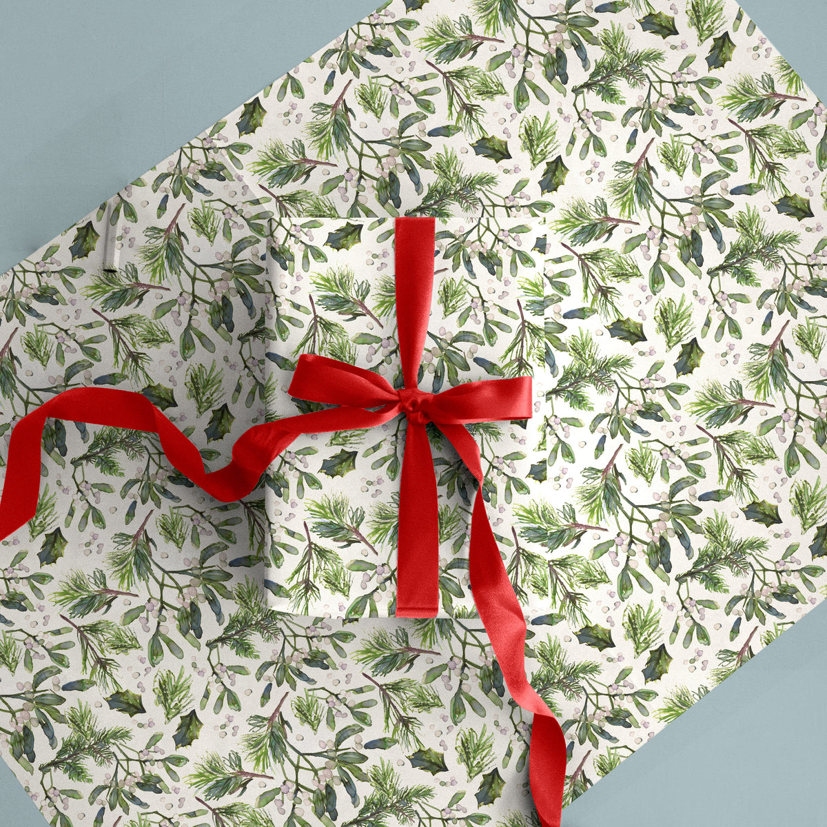 Mistletoe Bliss Christmas Wrapping Paper - Whistlefish