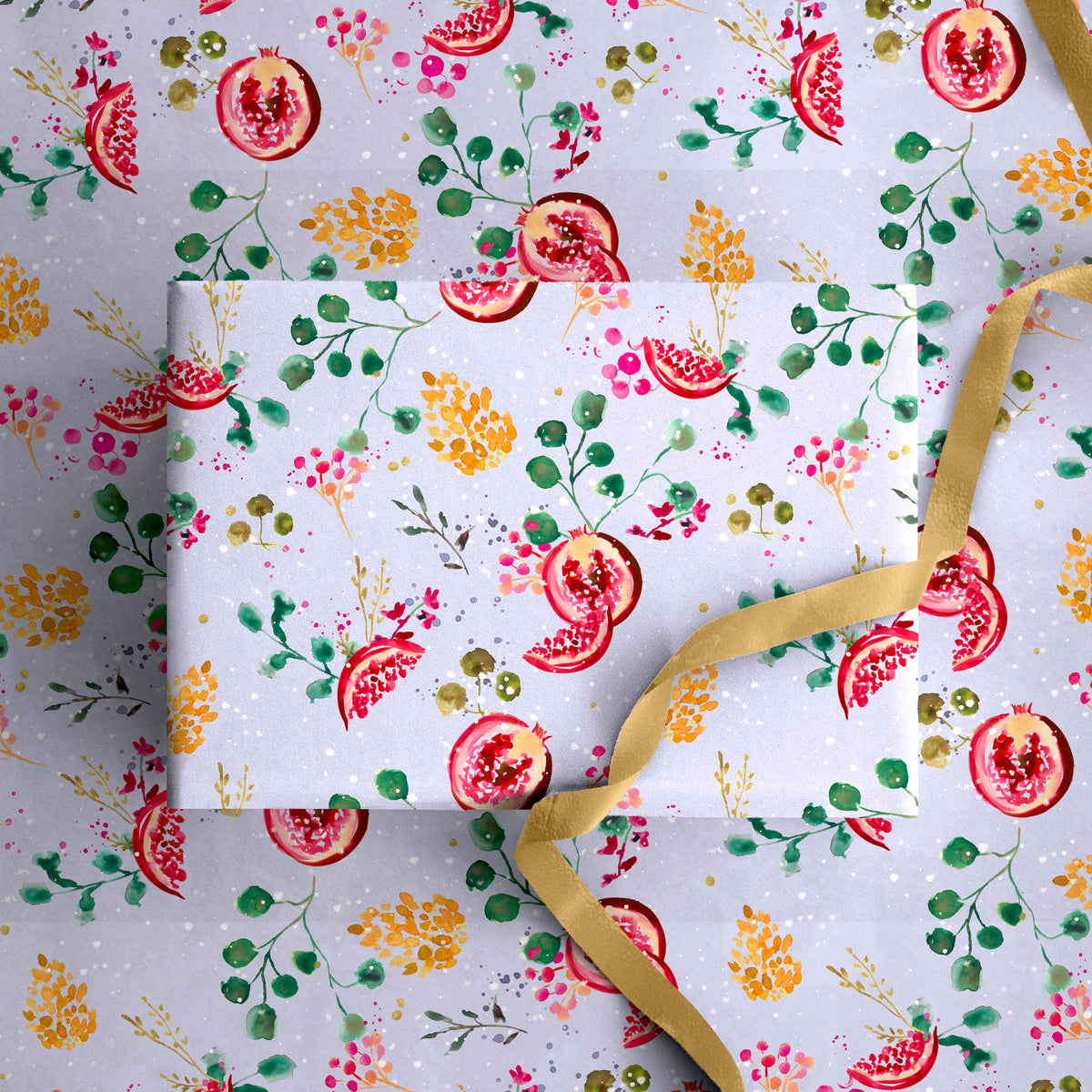 Pomegranate Christmas Wrapping Paper - Whistlefish