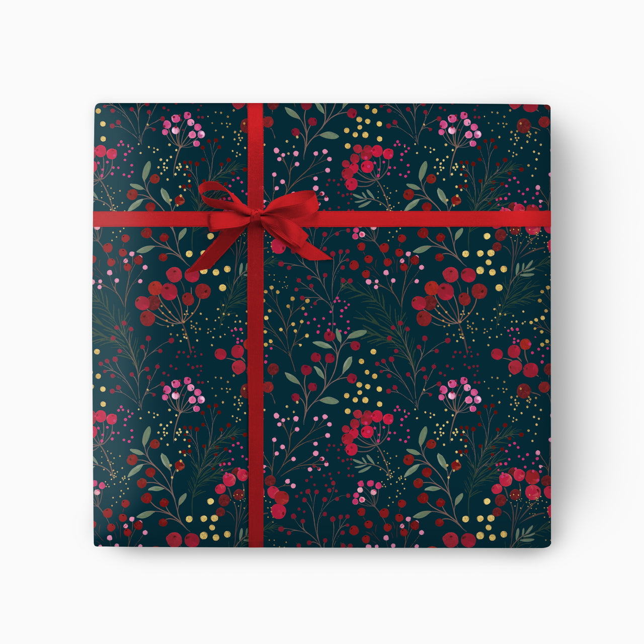 CWP052 - Bursting Pink & Red Berry Christmas Wrapping Paper