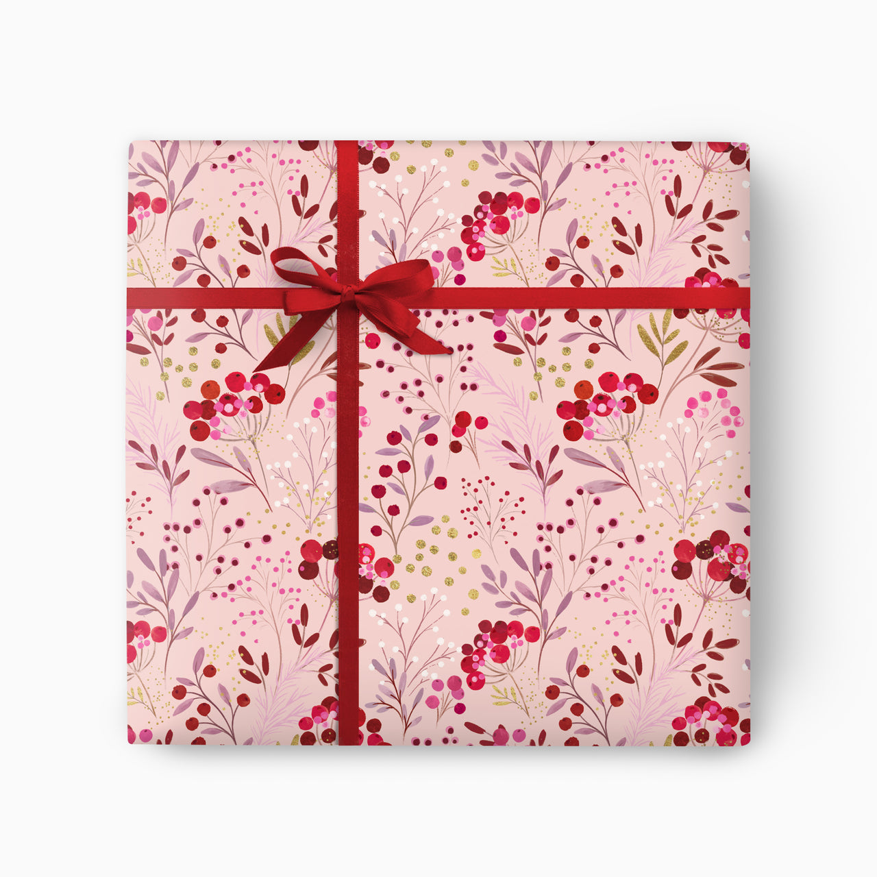 CWP053 - Blush Berry Christmas Wrapping Paper