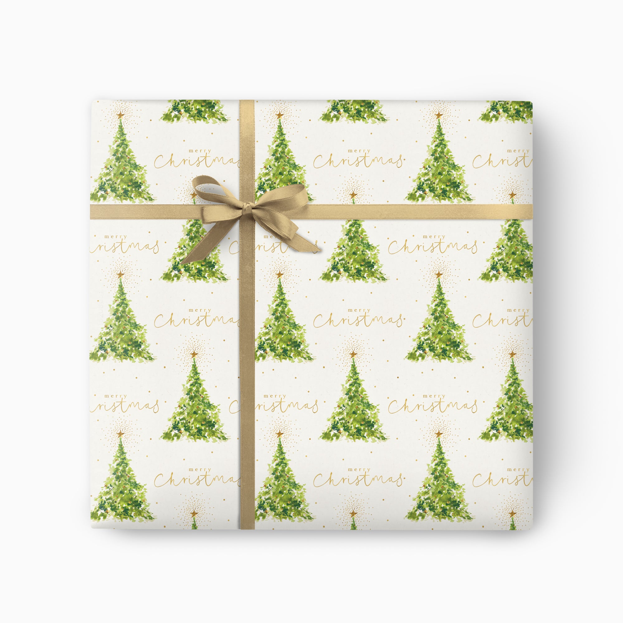 CWP054 - Golden Tree Christmas Wrapping Paper