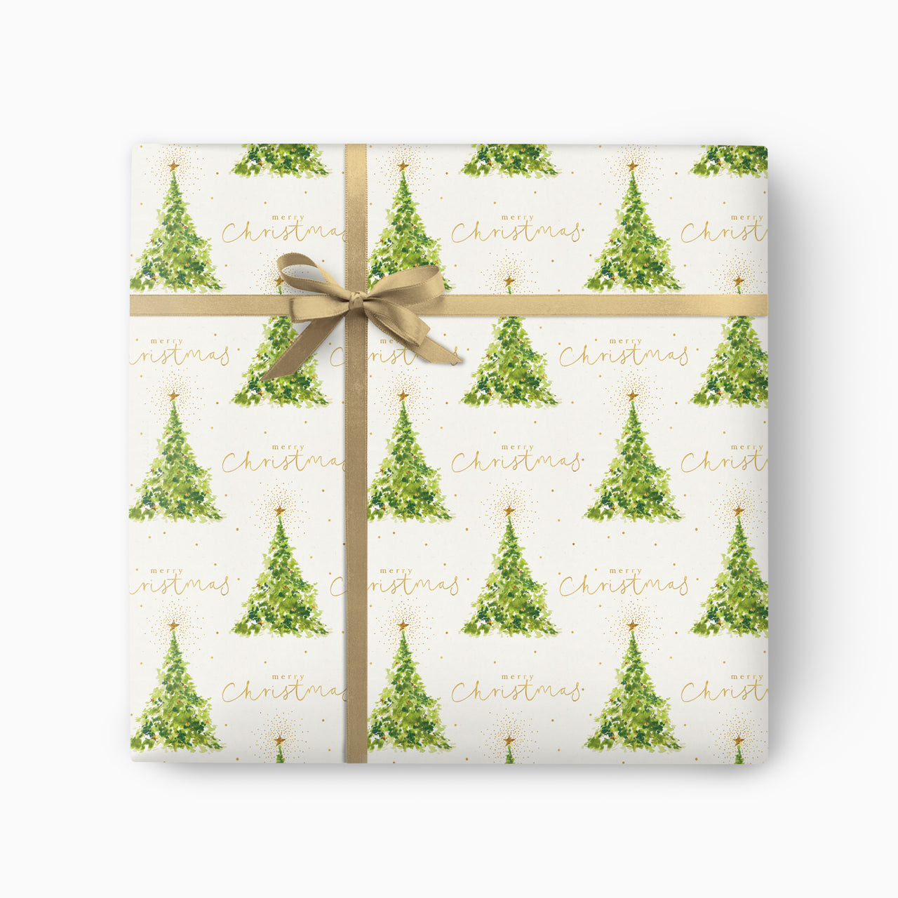 CWP054 - Golden Tree Christmas Wrapping Paper