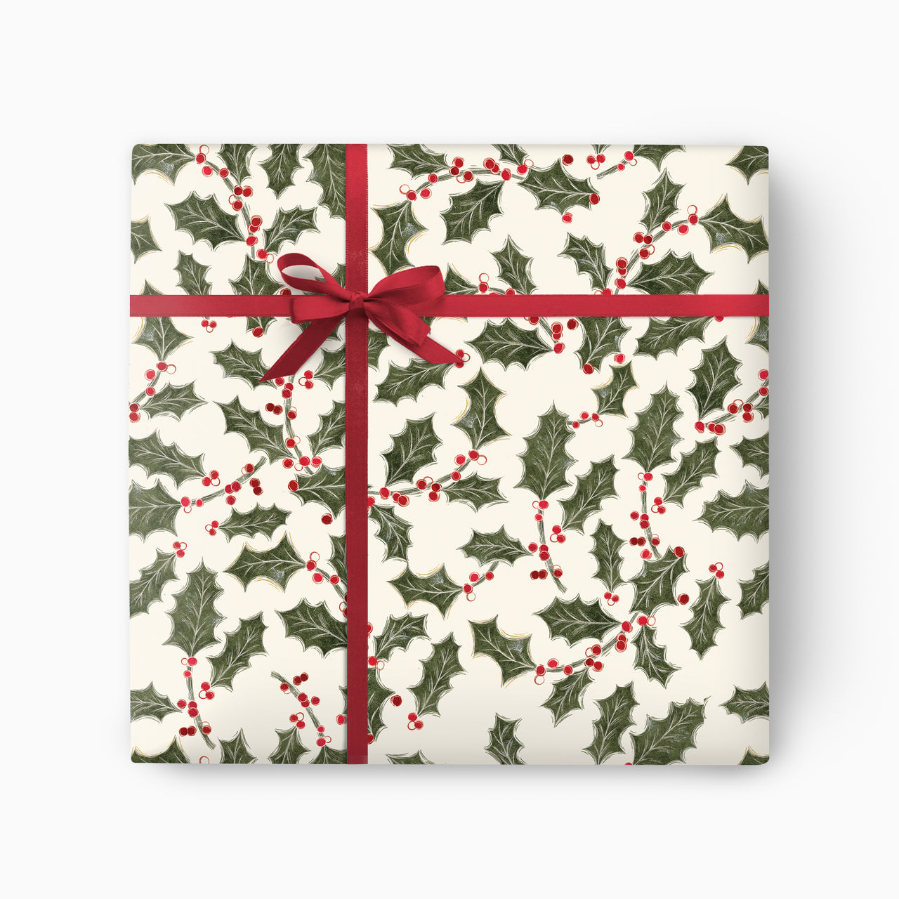 CWP055 - Holly Christmas Wrapping Paper