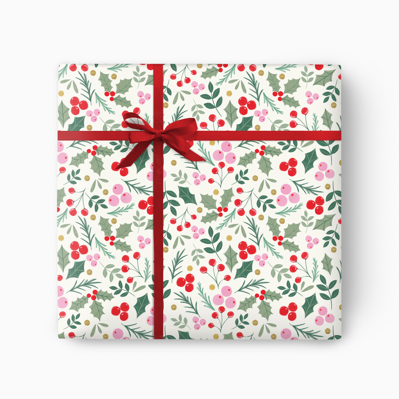 CWP057 - Berry & Holly Christmas Wrapping Paper