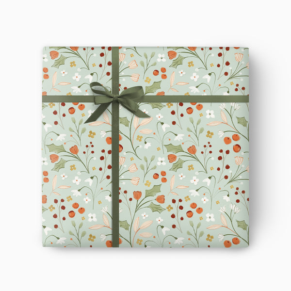 Winter Berries Christmas Wrapping Paper - Whistlefish